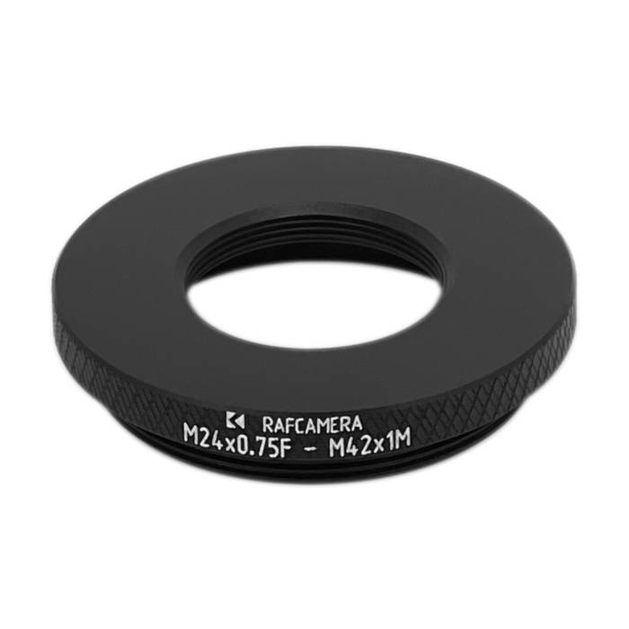 M24x0.75 female to M42x1 male thread adapter