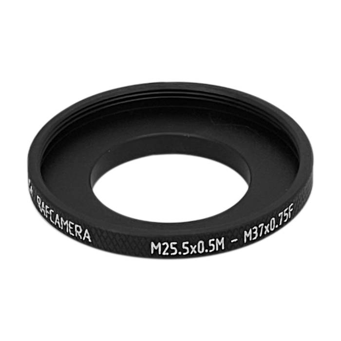 M25.5x0.5 male to M37x0.75 female thread adapter