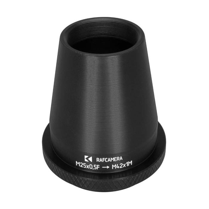 M25x0.5 female to M42x1 male thread adapter, cone, for Rodagon