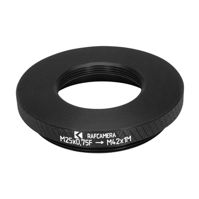M25x0.75 female to M42x1 male thread adapter
