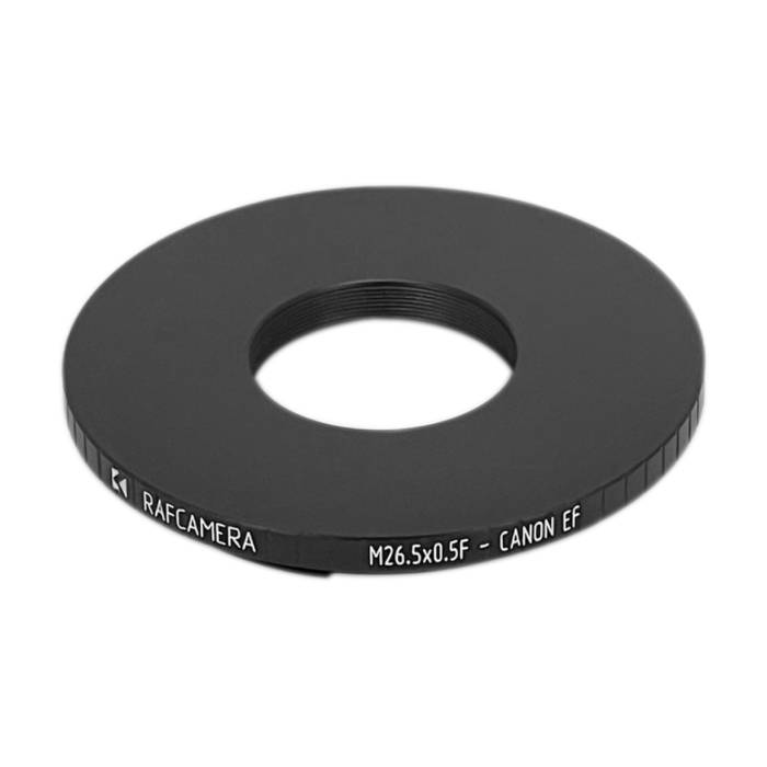M26.5x0.5 female thread to Canon EOS camera mount adapter