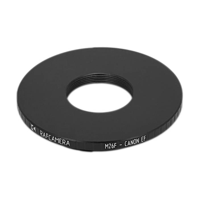 M26x0.75 female thread to Canon EOS camera mount adapter