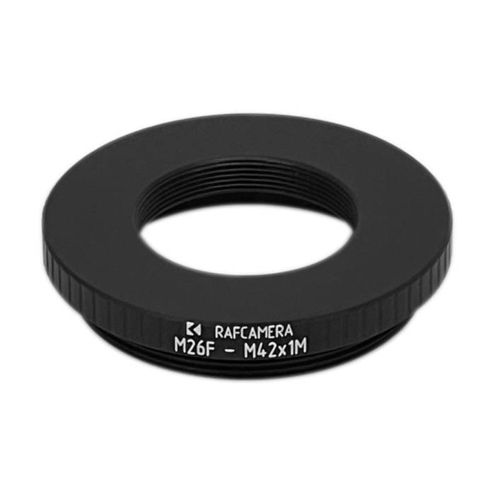 M26 (Mitutoyo, Nikon BD) female to M42x1 male thread adapter