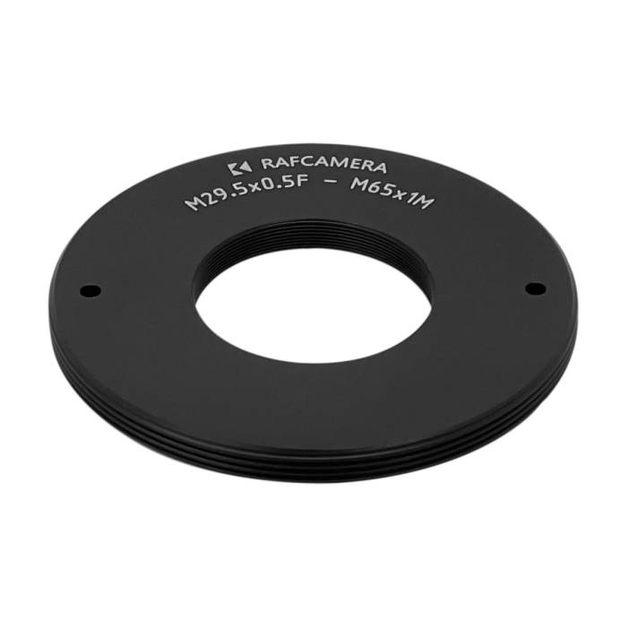 M29.5x0.5 female to M65x1 male thread adapter