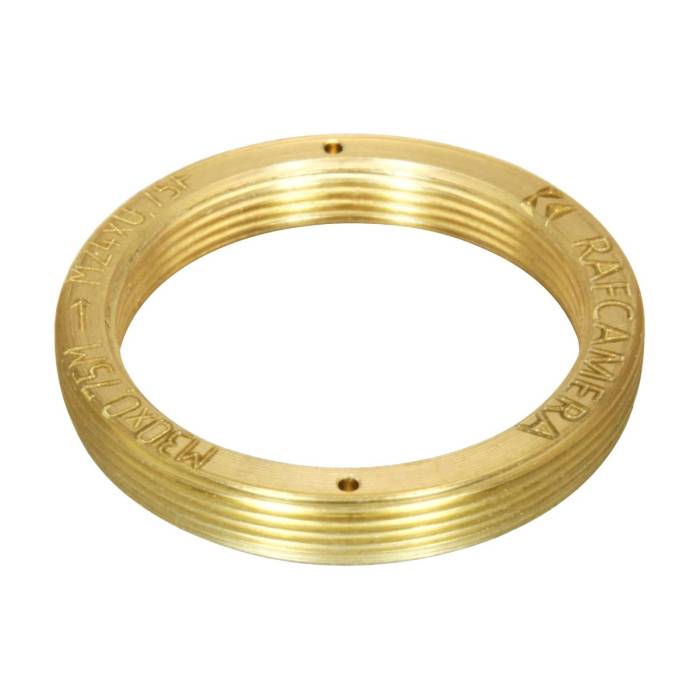 M30x0.75 male to M24x0.75 female thread adapter, flangeless, bronze