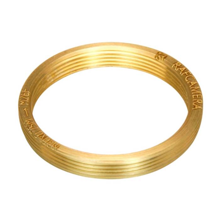 M30x0.75 male to M26x0.75 female thread adapter, flangeless, bronze