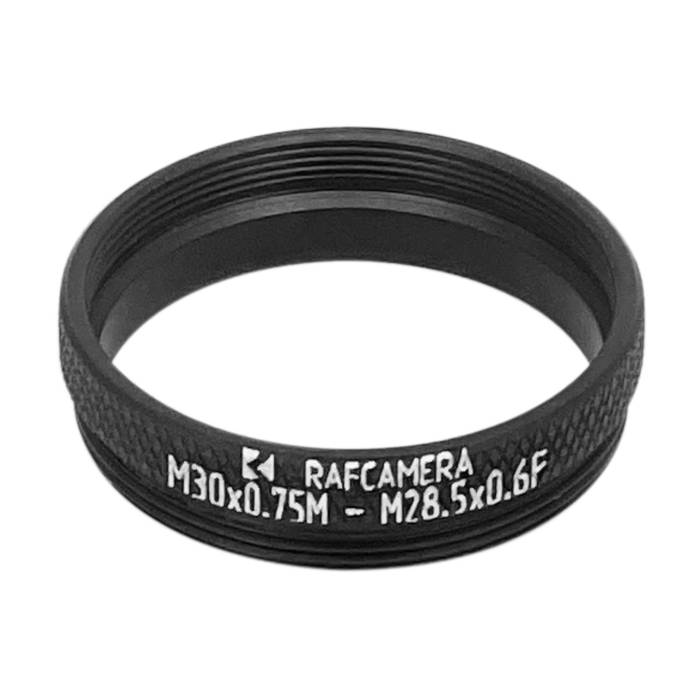 M30x0.75 male to M28.5x0.6 female thread adapter