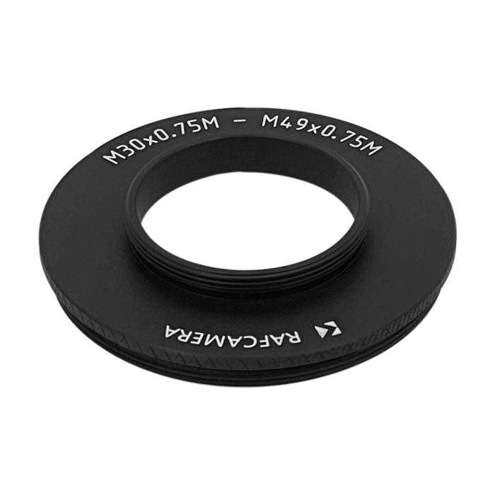 M30x0.75 male to M49x0.75 male thread adapter