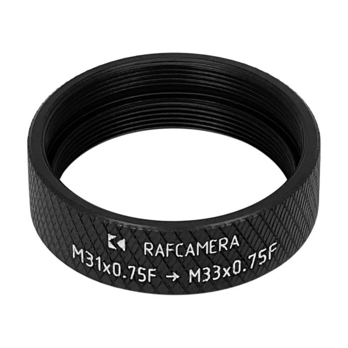 M31x0.75 female to M33x0.75 female thread adapter