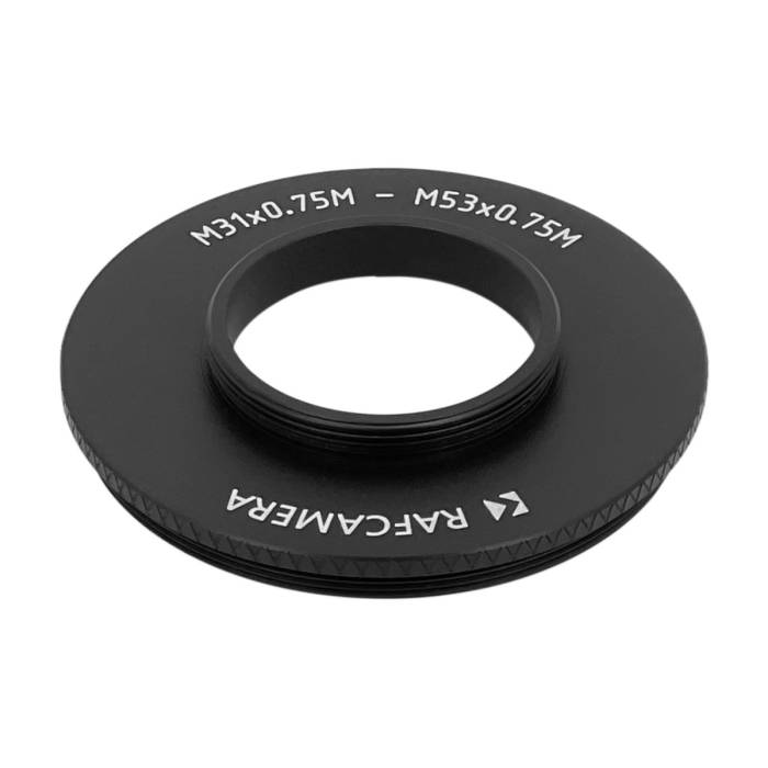 M31x0.75 male to M53x0.75 male thread adapter