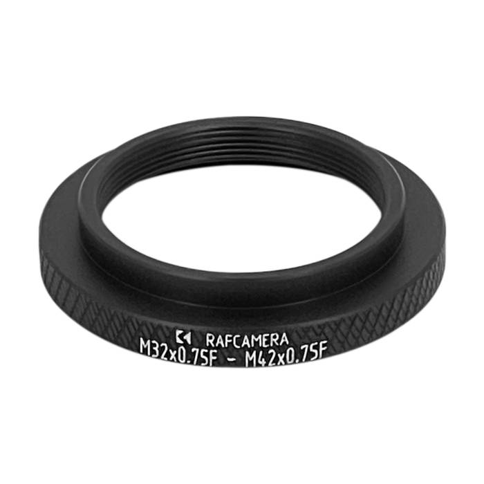 M32x0.75 female to M42x0.75 female thread adapter