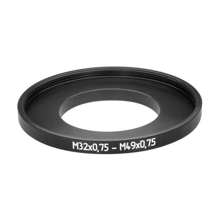 M32x0.75 male to M49x0.75 female filter adapter (step-up ring)
