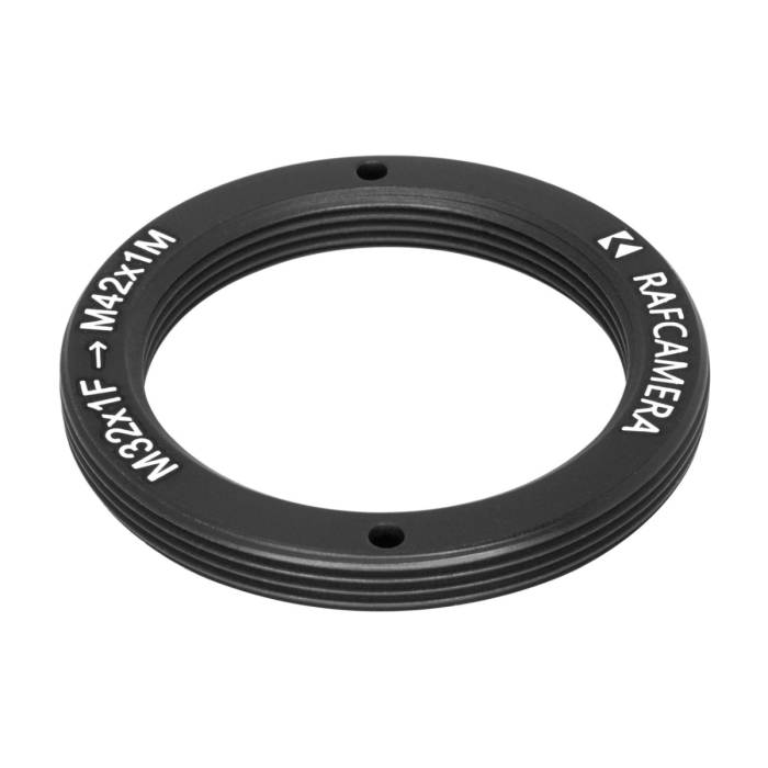 M32x1 female to M42x1 male thread adapter, flangeless