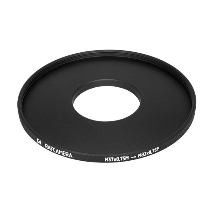 M37x0.75 male to M82x0.75 female thread adapter (37mm to 82mm step-up ring)
