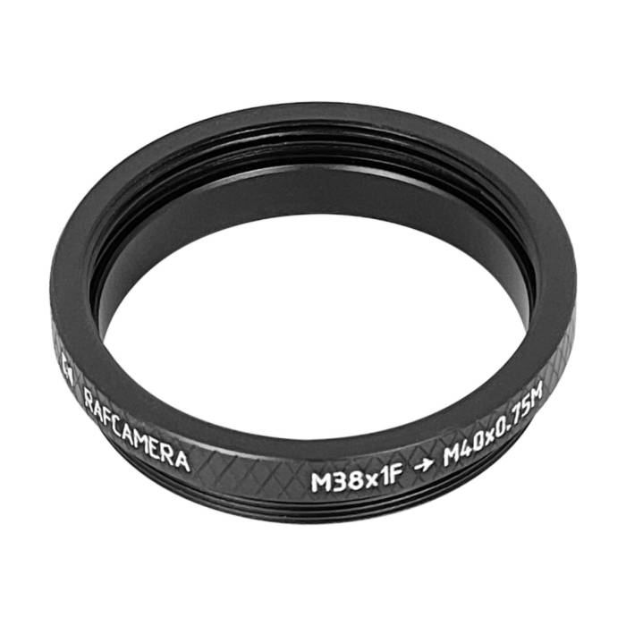 M38x1 female to M40x0.75 male thread adapter