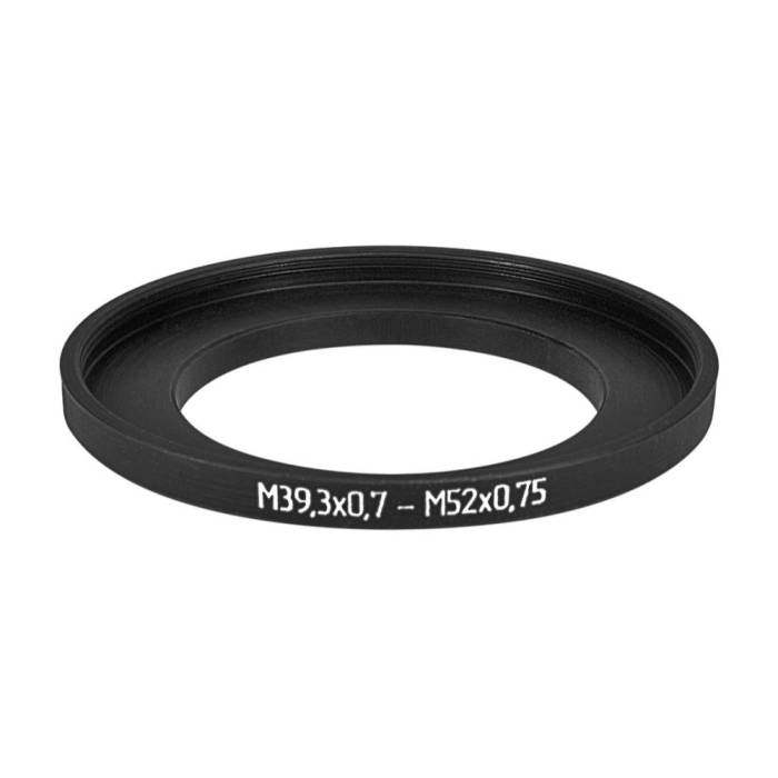 M39.3x0.7 male to M52x0.75 female thread adapter (39.3mm to 52mm step-up ring)