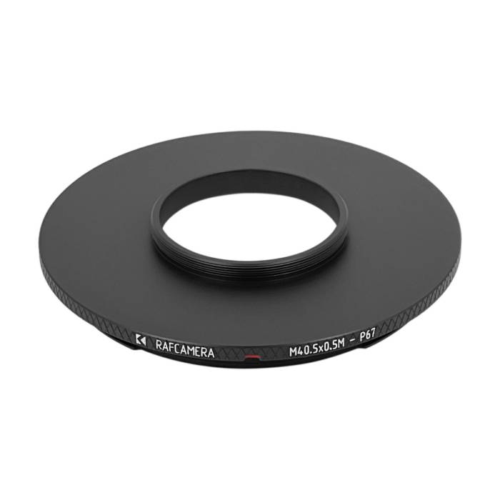 M40.5x0.5 male thread to Pentax 67 camera mount adapter