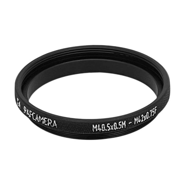 M40.5x0.5 male to M42x0.75 female thread adapter