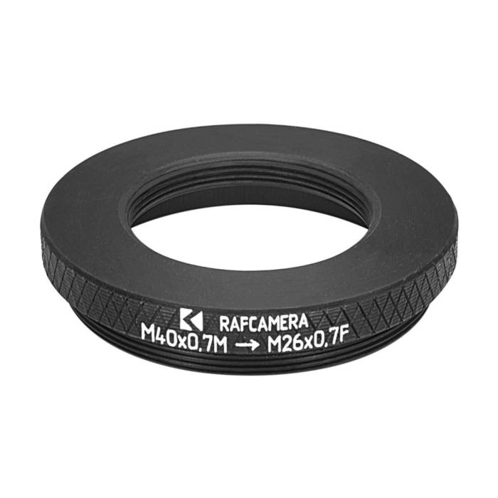 M40x0.7 (36tpi) male to M26x0.7 (36tpi) female thread adapter