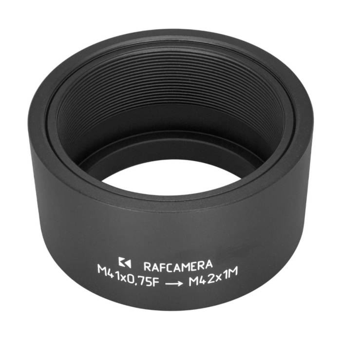 M41x0.75 female to M42x1 male thread adapter, adjustable