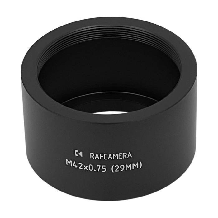 M42x0.75 female to M42x0.75 male thread adapter, 29mm long