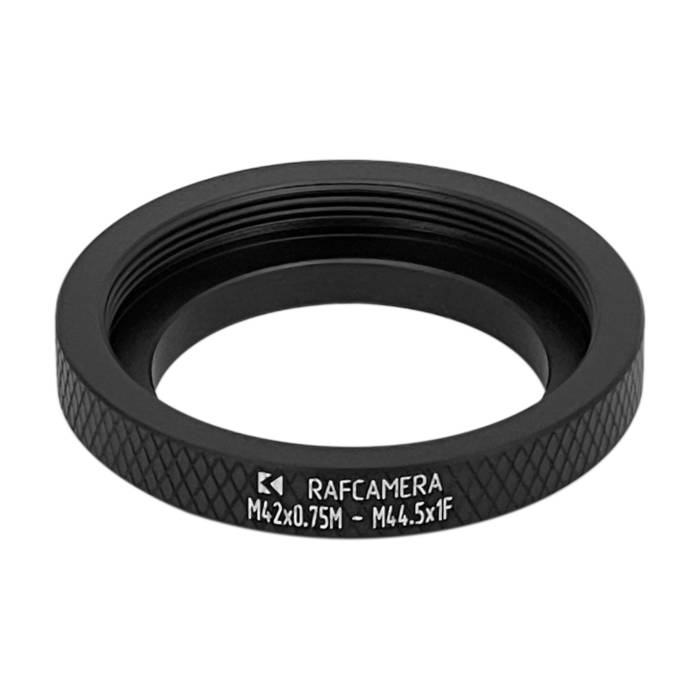 M42x0.75 male to M44.5x1 female thread adapter