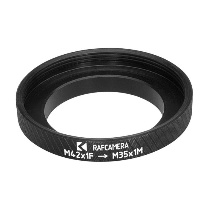 M42x1 female to M35x1 male thread adapter