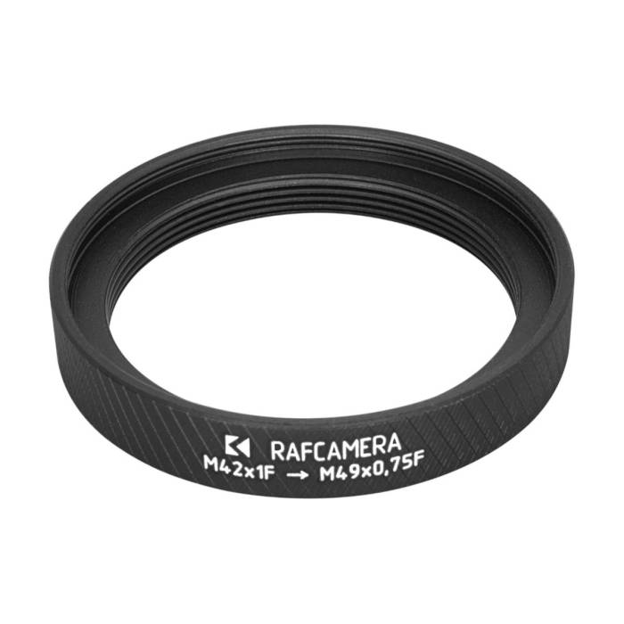 M42x1 female to M49x0.75 female thread adapter