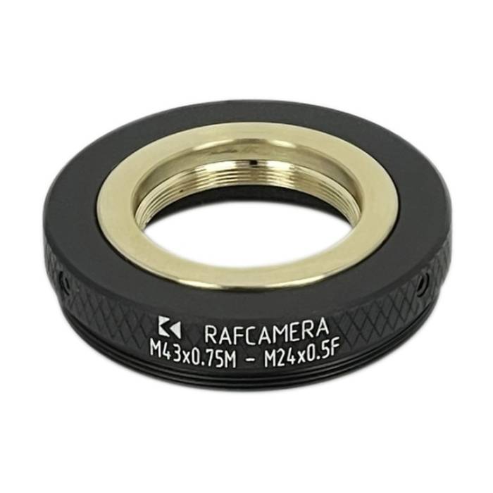 M43x0.75 male to M24x0.5 female step-down ring (adapter for Bolex 8/19/1.5x)