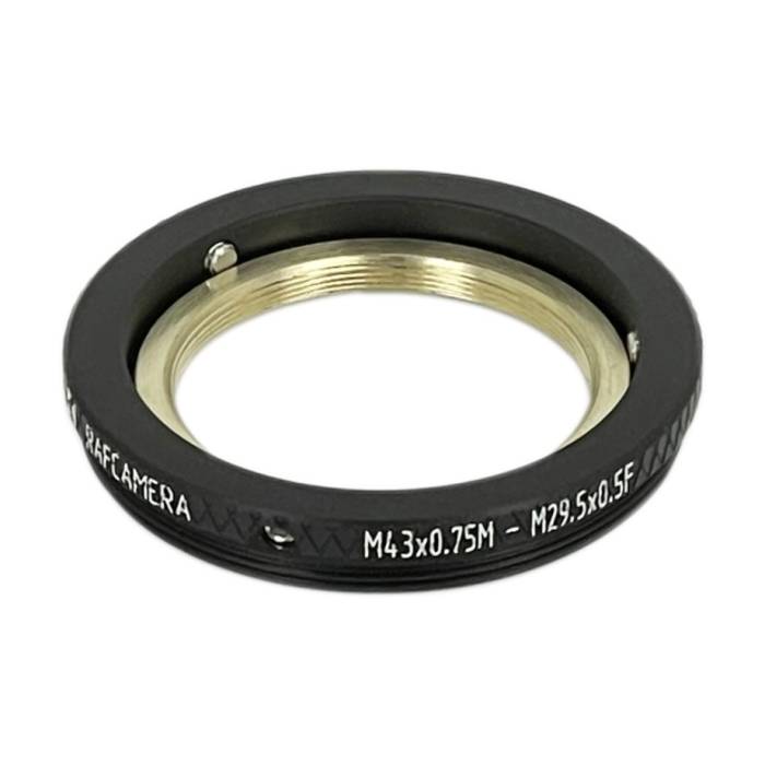 M43x0.75 male to M29.5x0.5 female thread adapter, rotatable