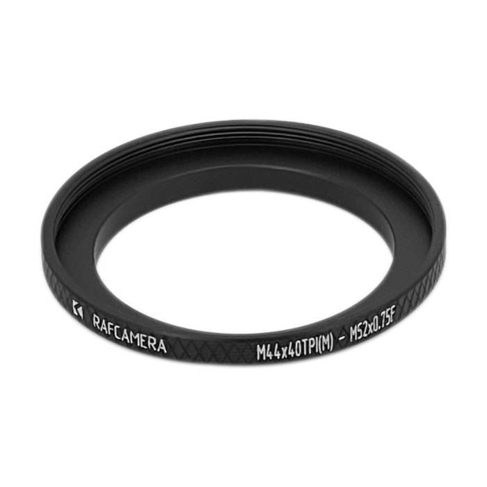 M44x40tpi male to M52x0.75 female thread adapter