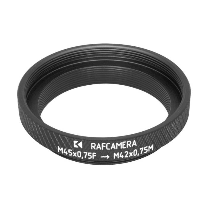 M45x0.75 female to M42x0.75 (T2) male thread adapter