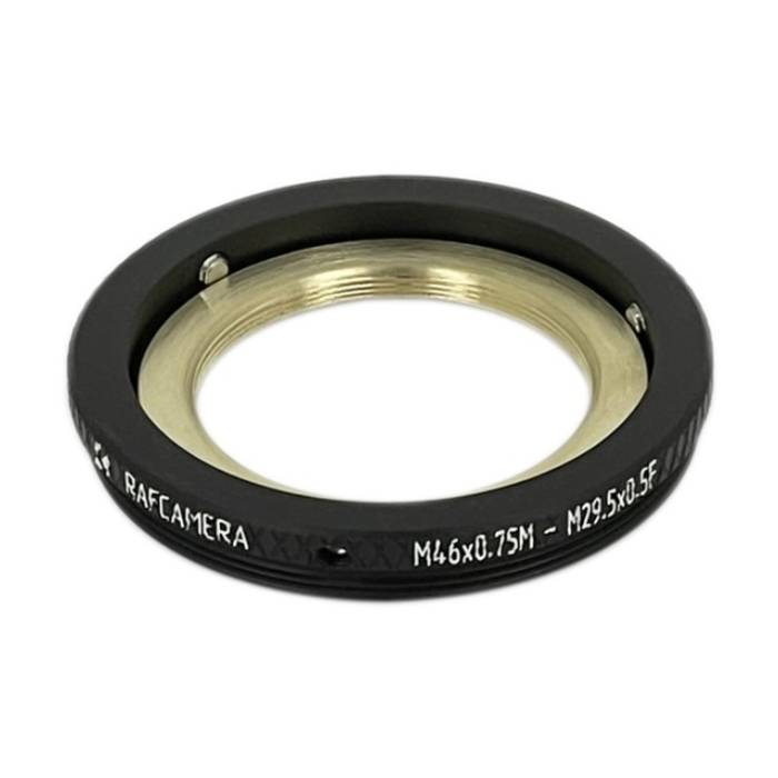 M46x0.75 male to M29.5x0.5 female thread adapter, rotatable