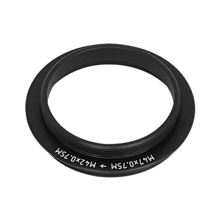 M47x0.75 male to M42x0.75 (T2) male thread adapter