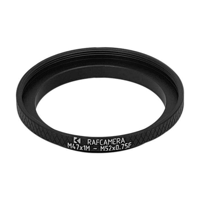 M47x1 male to M52x0.75 female thread adapter