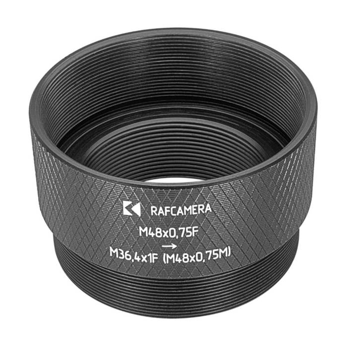M48x0.75 female to M36.4x1 female (M48x0.75 male) thread adapter