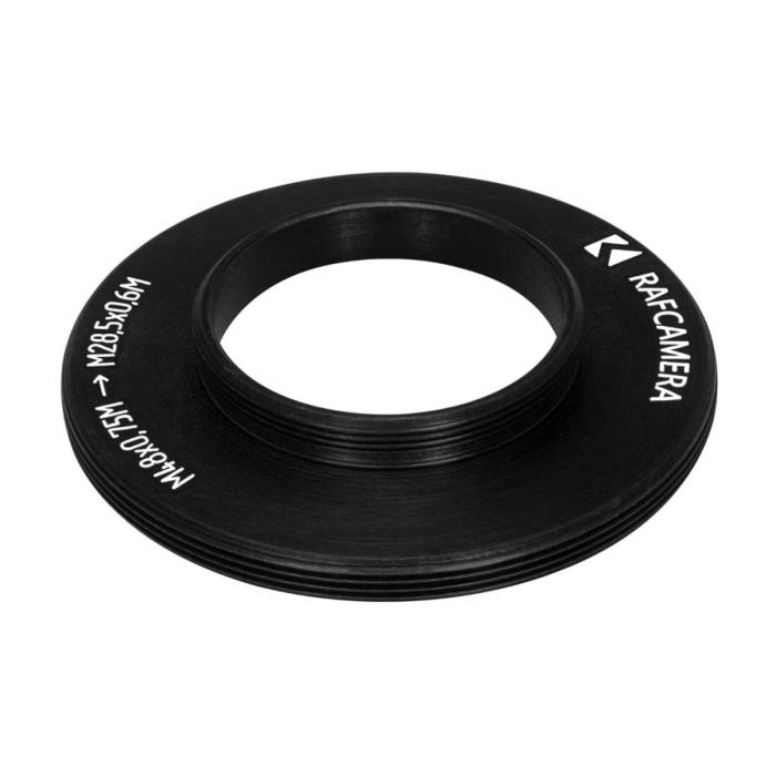 M48x0.75 male to M28.5x0.6 male thread adapter