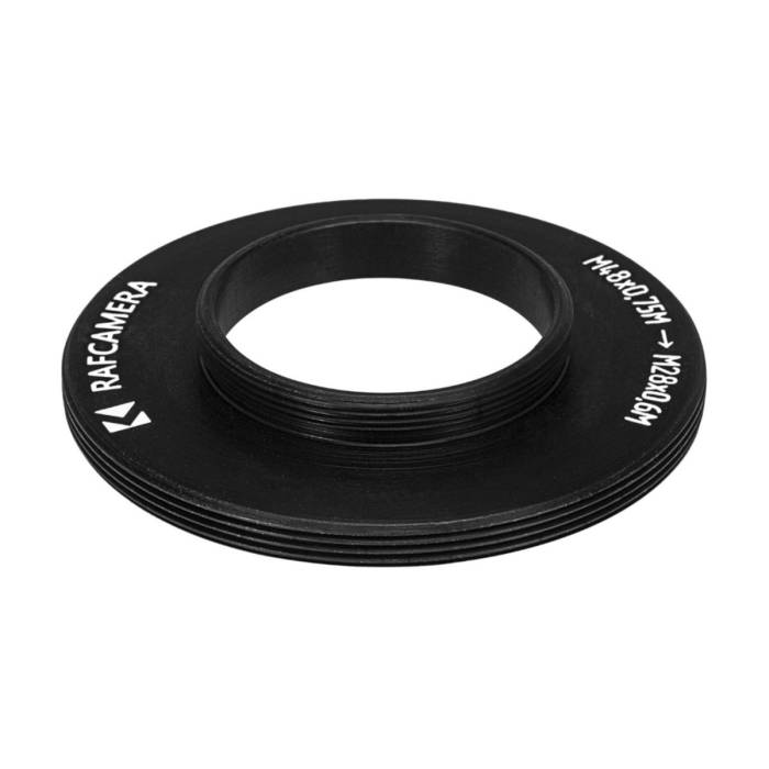 M48x0.75 male to M28x0.6 male thread adapter (Arcturus binoviewer on Baader 2 inch diagonal)