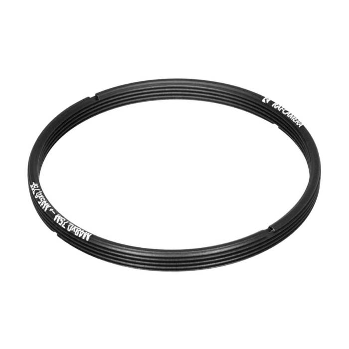 M48x0.75 male to M45x0.75 female thread adapter, flangeless