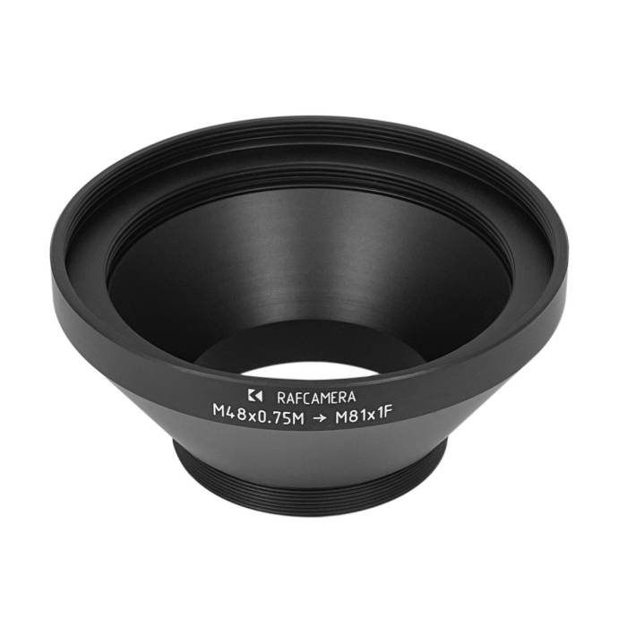 M48x0.75 male to M81x1 female thread adapter