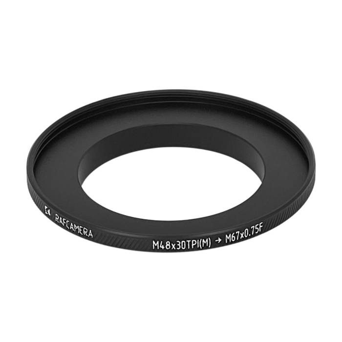 M48x30tpi male to M67x0.75 female thread adapter for Cooke Kinetal lenses