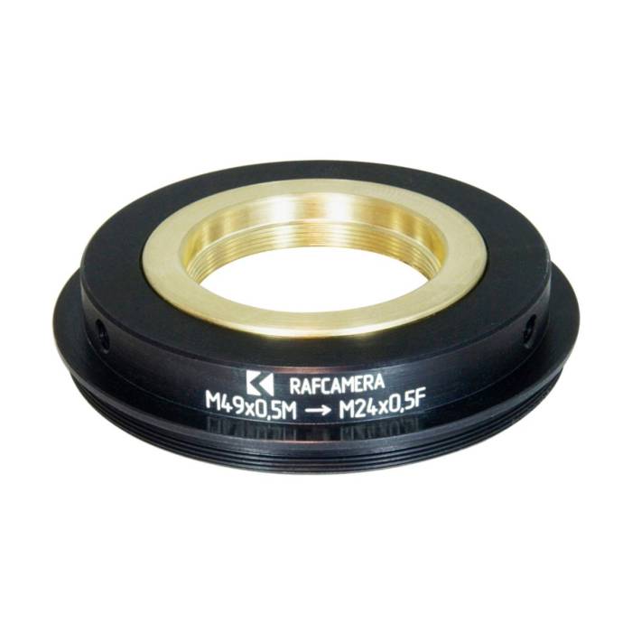M49x0.5 male to M24x0.5 female step-down ring (adapter for Bolex 8/19/1.5x)