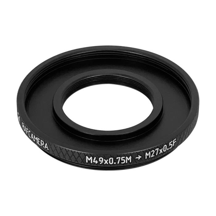 M49x0.75 male to M27x0.5 female to thread adapter for Spiratone