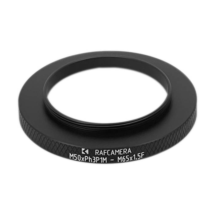 M50xPh3P1 male to M65x1.5 female thread adapter for Leica microscopes