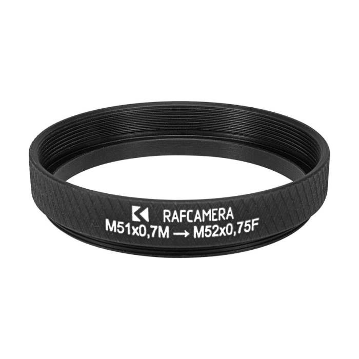 M51x0.7 to M52x0.75 Step-Up Ring for Angenieux 28mm Type M2 lens, 8mm long