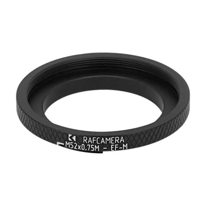 M52x0.75 female thread to Canon EF-M camera mount adapter