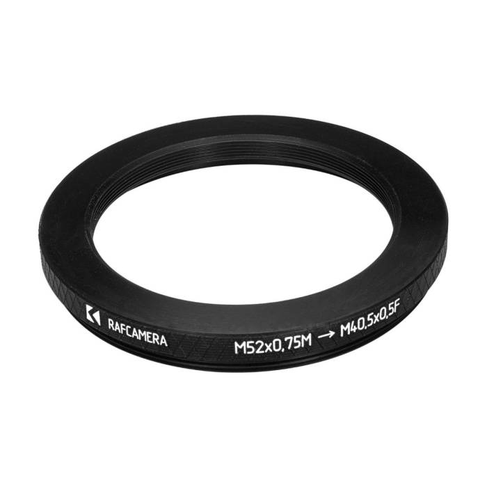M52x0.75 male to M40.5x0.5 female thread adapter