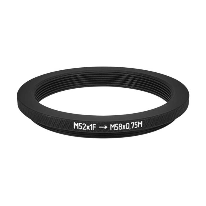 M52x1 female to M58x0.75 male thread adapter for focusing helicoids