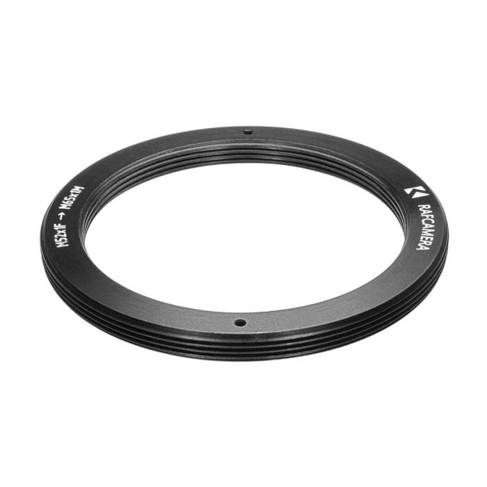 M52x1 female to M65x1 male thread adapter for helicoids, flangeless