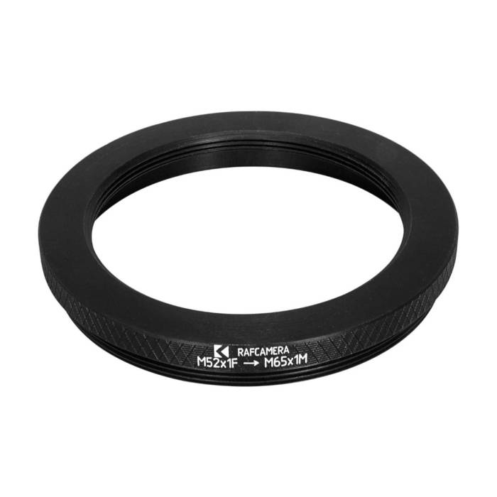 M52x1 female to M65x1 male thread adapter for helicoids